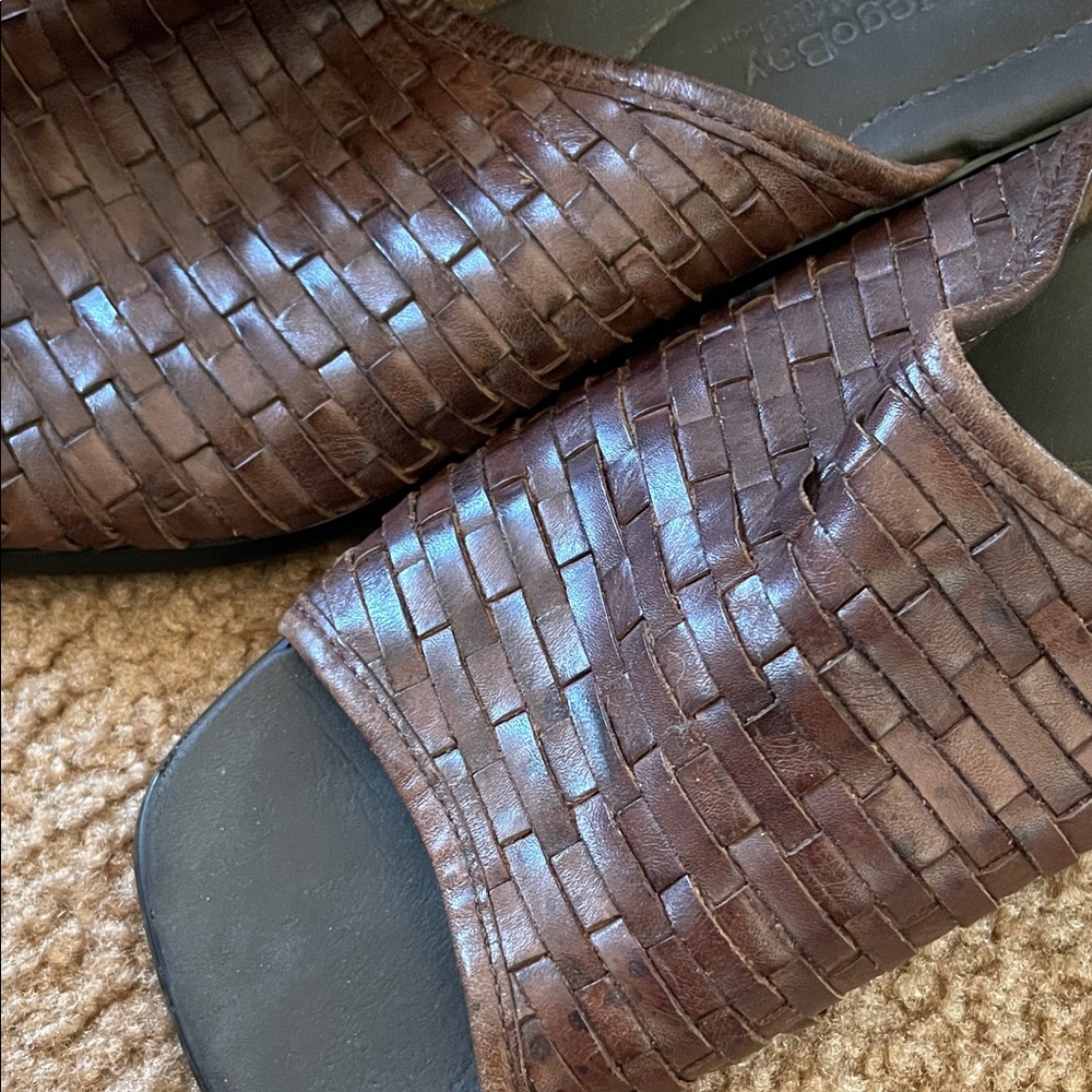 Monterey Bay Dark Brown Woven Mules - Picture 5 of 5